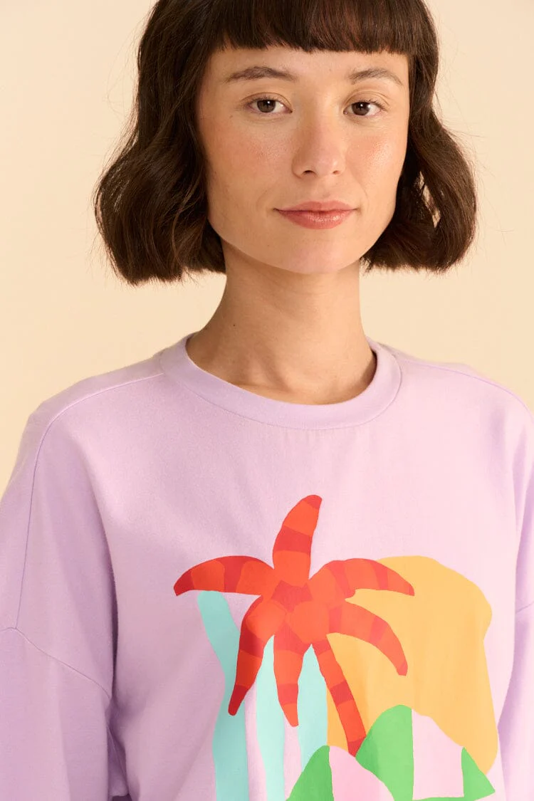 Adidas Farm Gfx Tee Purple - Image 3