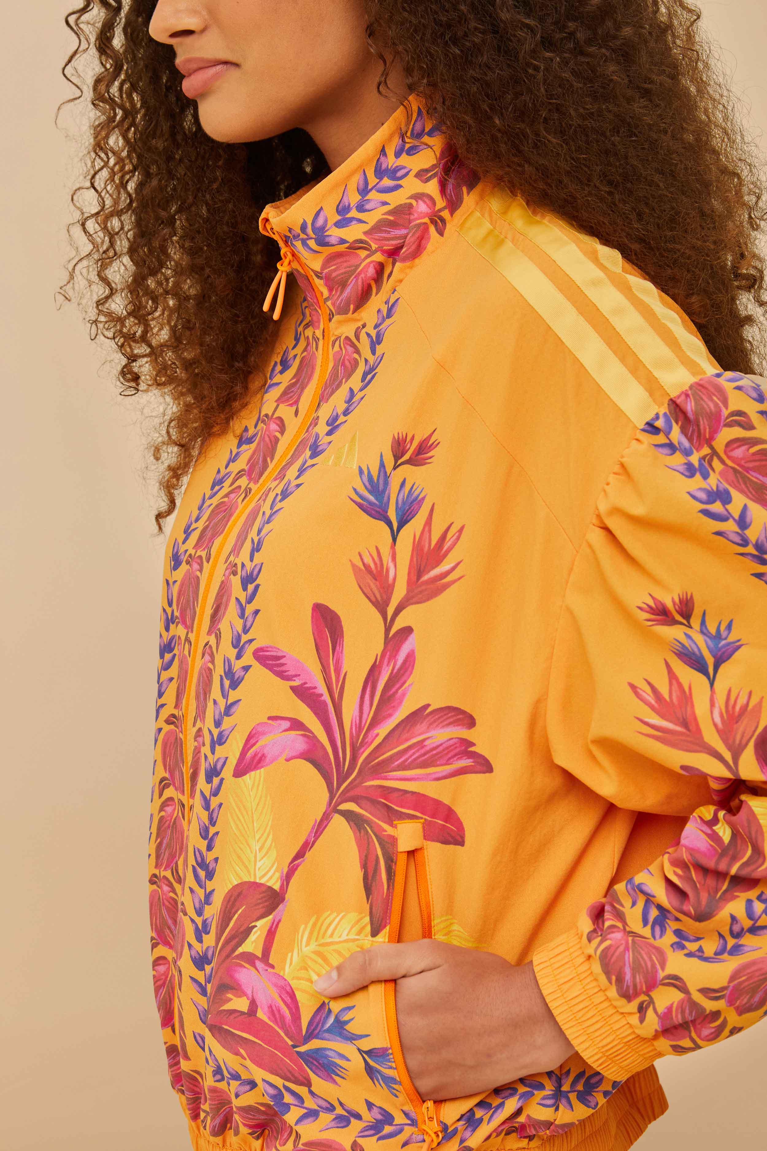 Adidas Tropical Breeze Bright Orange Jacket - Image 3