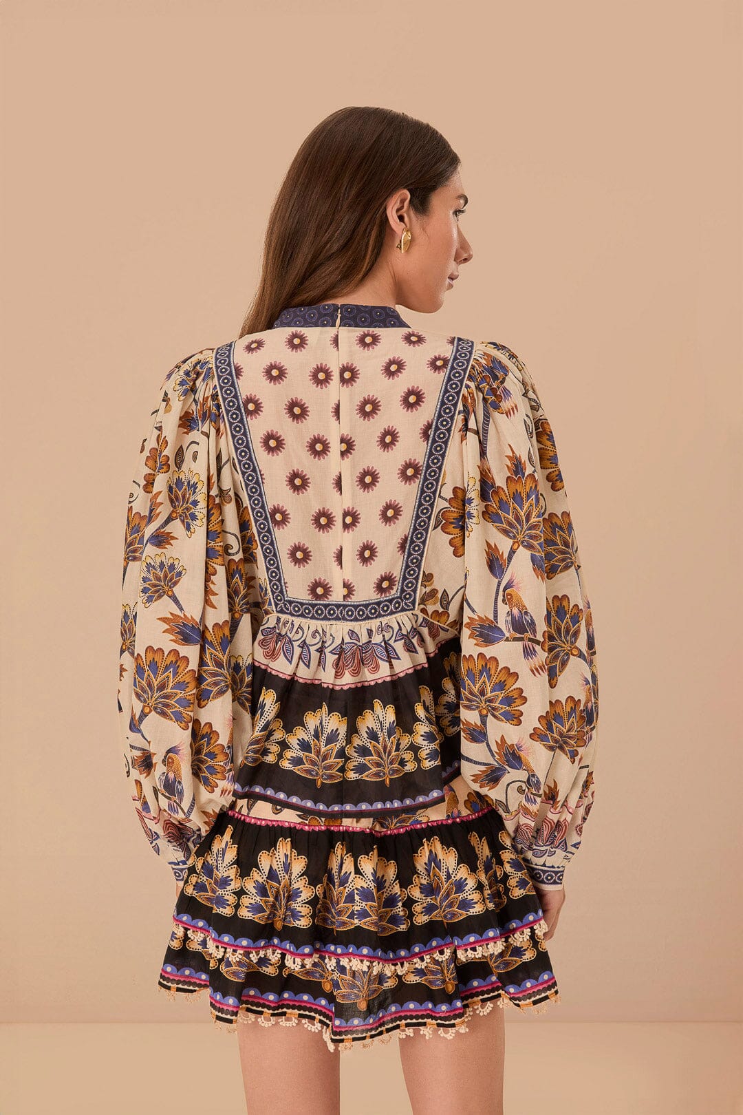 Cream Ainika Maxi Floral Blouse - Image 4