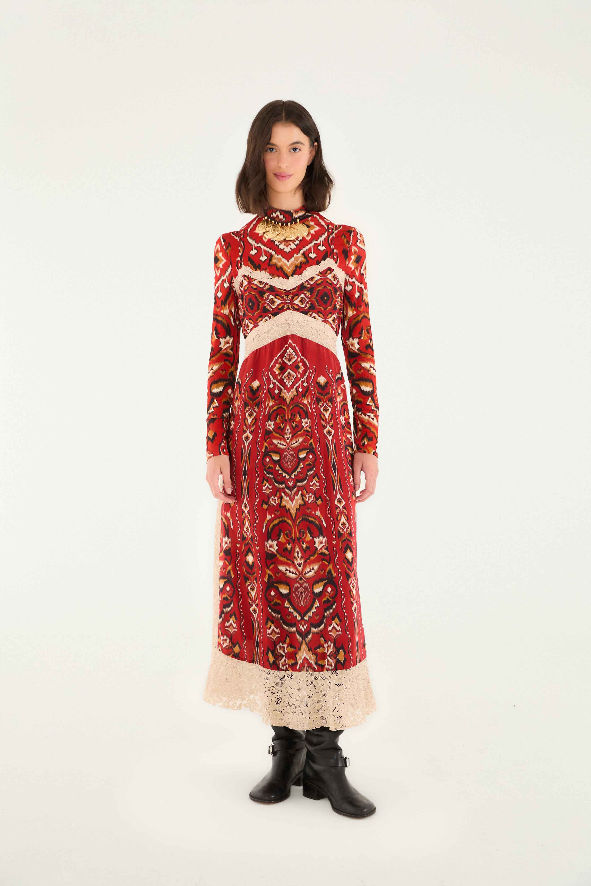 Cream Ainika Pineapple Ikat Blouse - Image 2