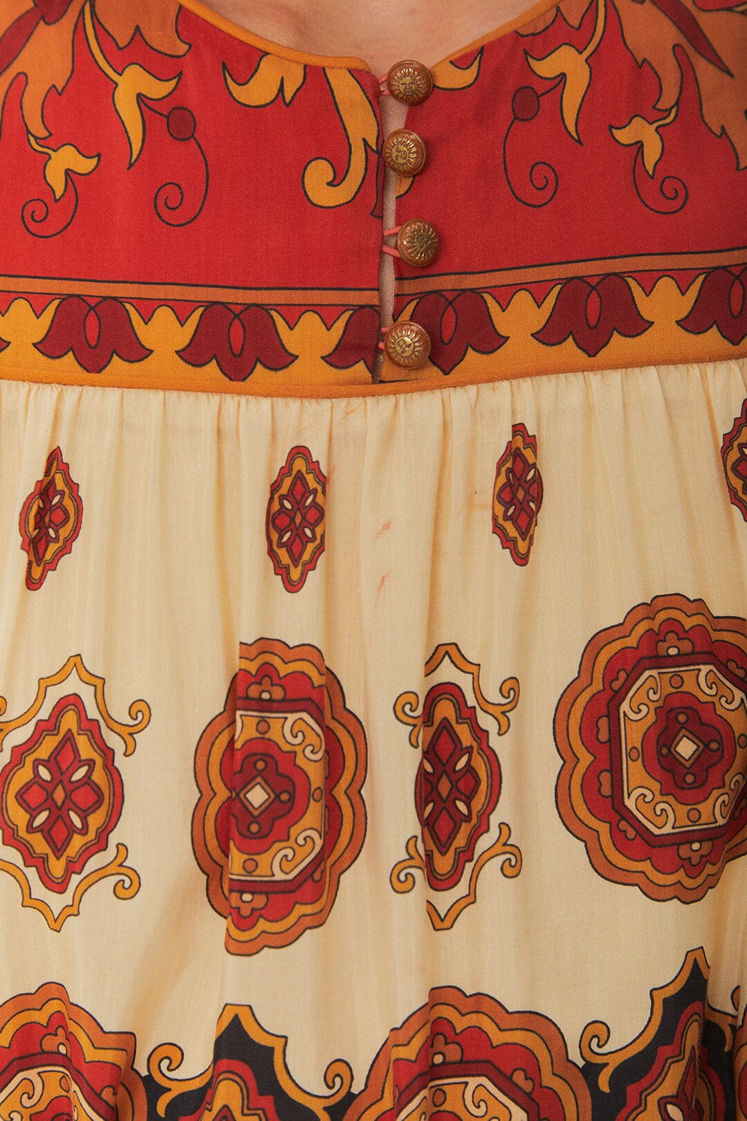 Cream Ainika Tiles Midi Dress - Image 6