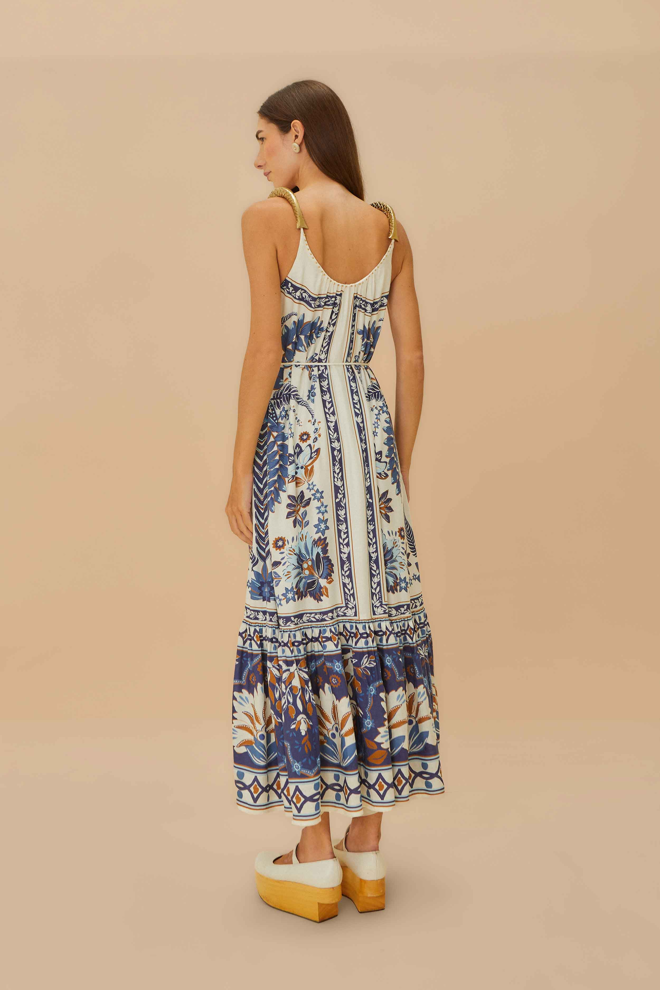 Off-White Ana Tapestry Fish Strap Maxi Dress - Image 4