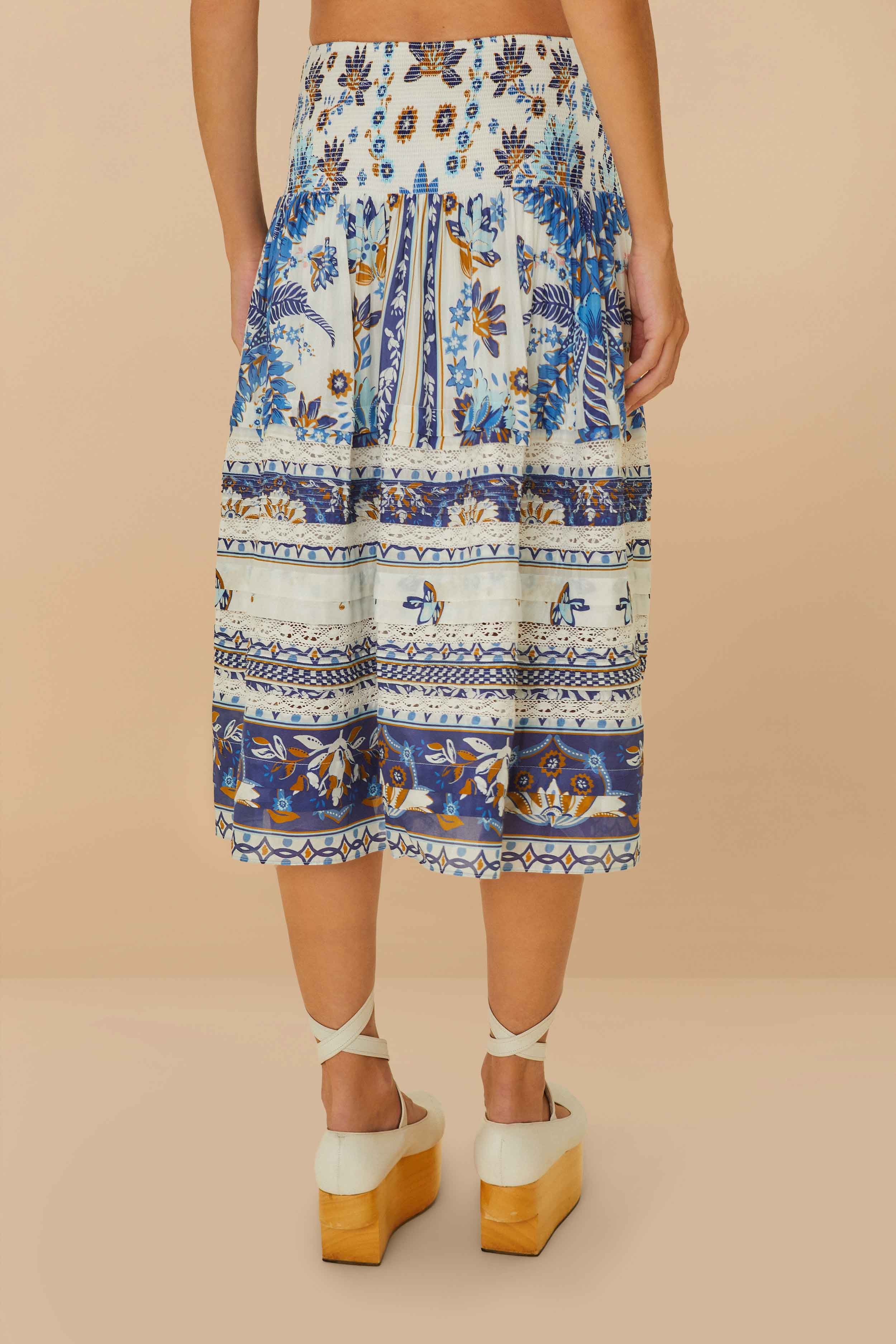 Off-White Ana Tapestry Organic Cotton Midi Skirt - Image 4