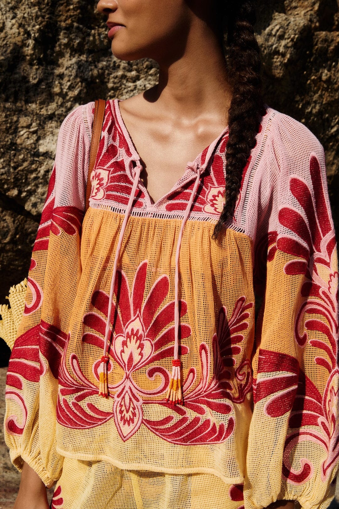 Soft Yellow Arabesc Blouse - Image 2