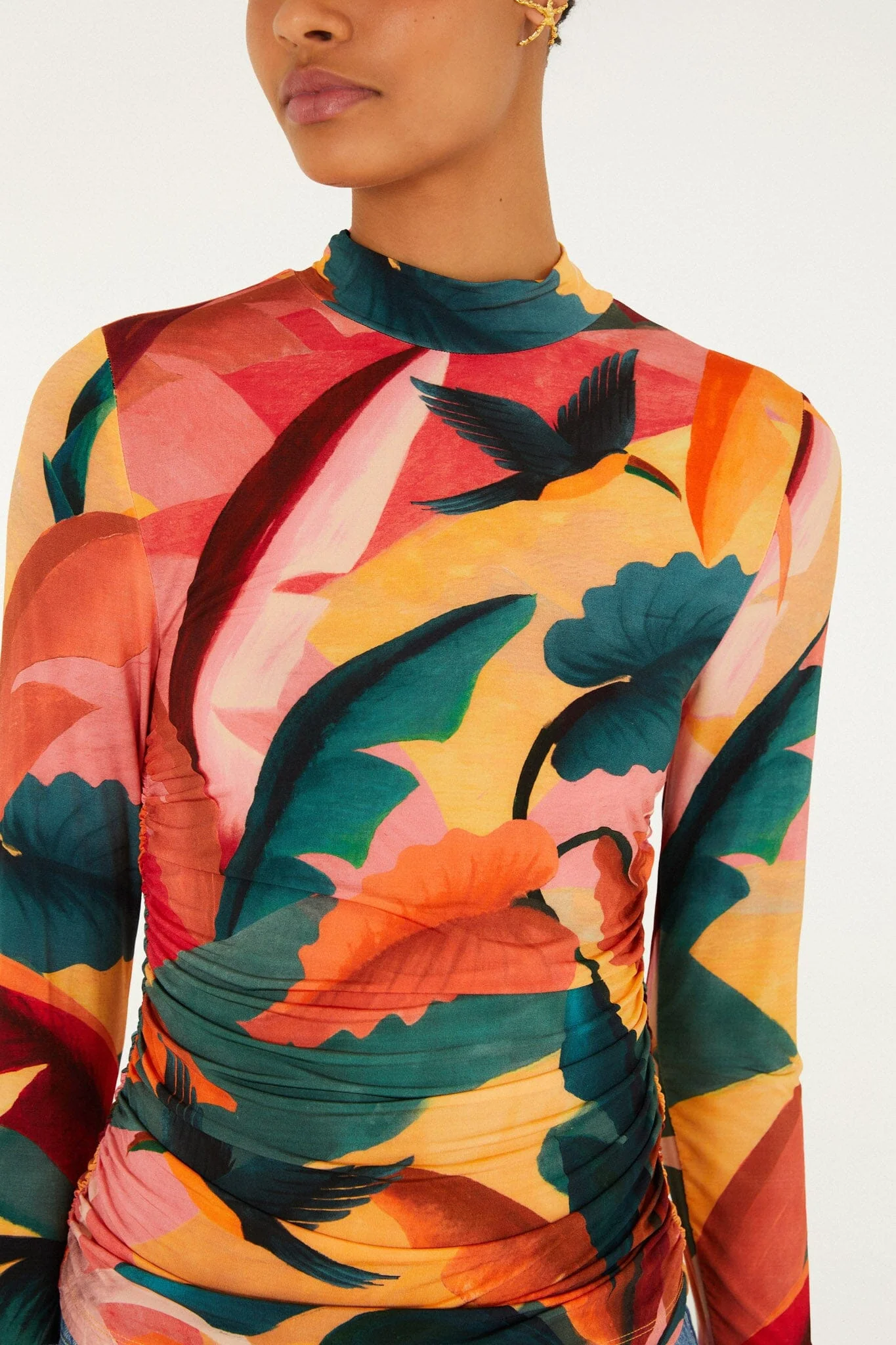 Multicolor Atlantic Rainforest Jersey Blouse - Image 2