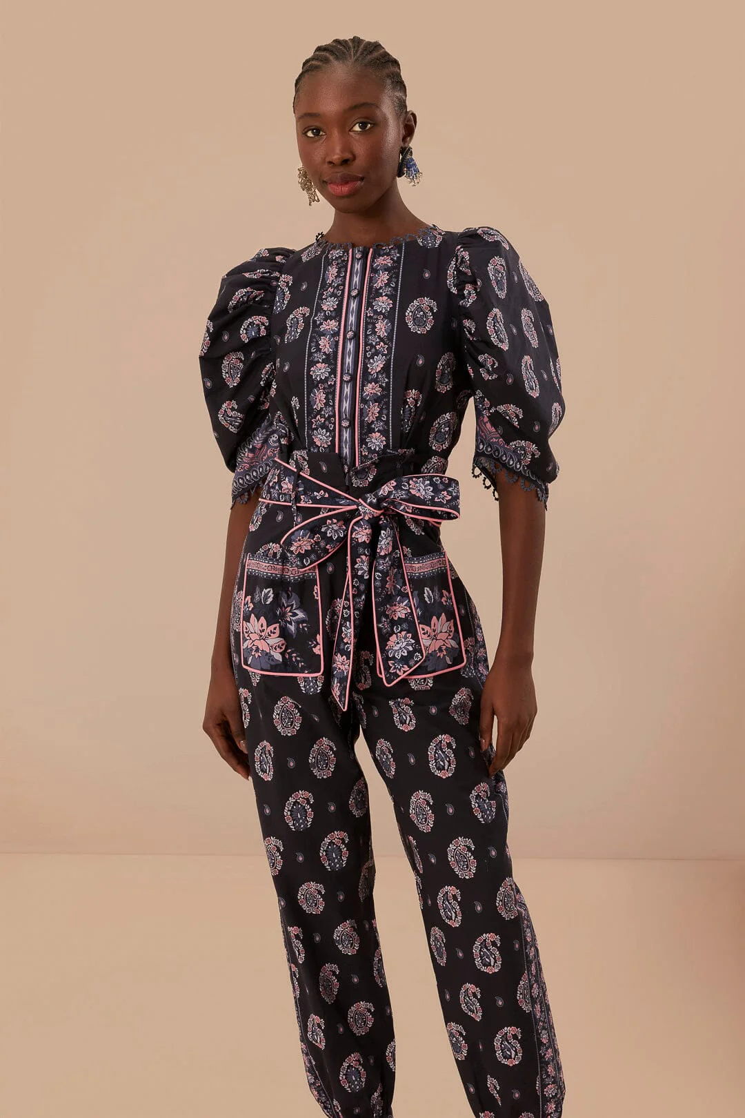 Blue Ayla Short Sleeve Jumpsuit - Image 2
