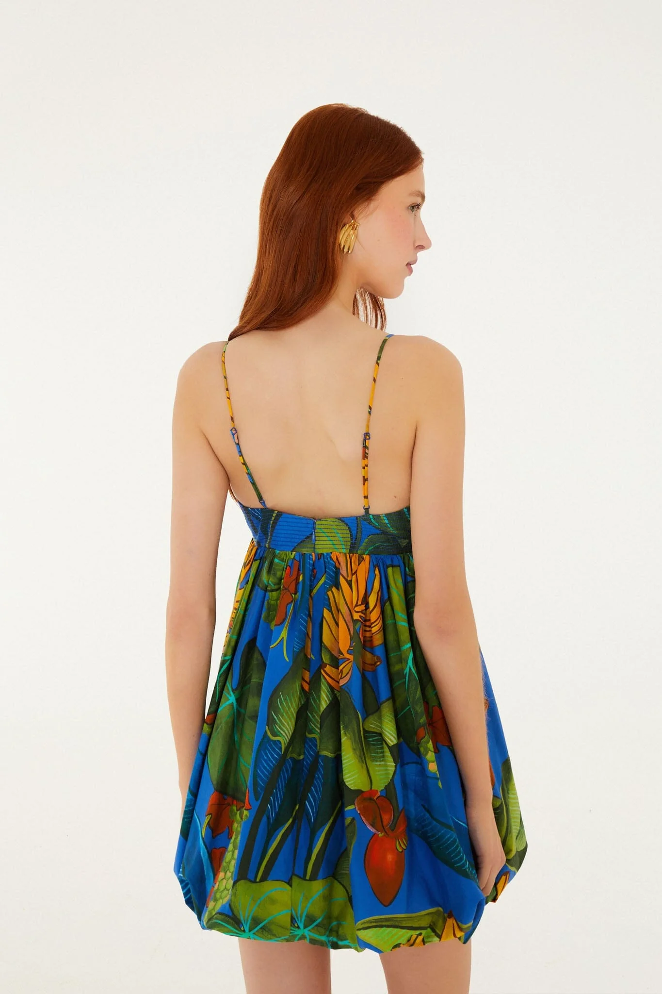 Blue Banana Grapes Sleeveless Organic Cotton Mini Dress - Image 6