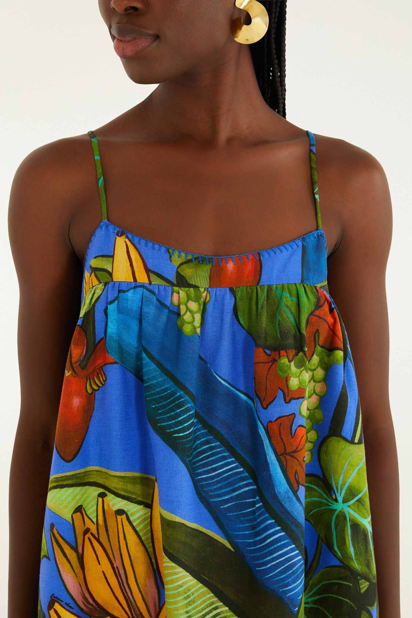 Blue Banana Grapes Lenzing Ecovero Euroflax Blouse - Image 2