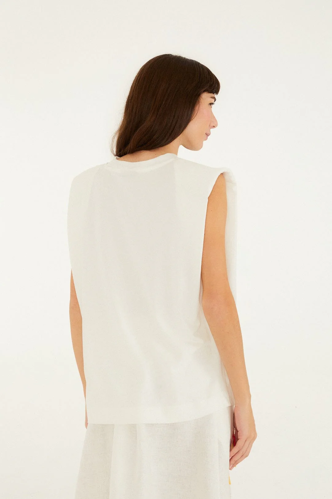 Off-White Birds On Branch Embroidered Organic Cotton T-Shirt - Image 4