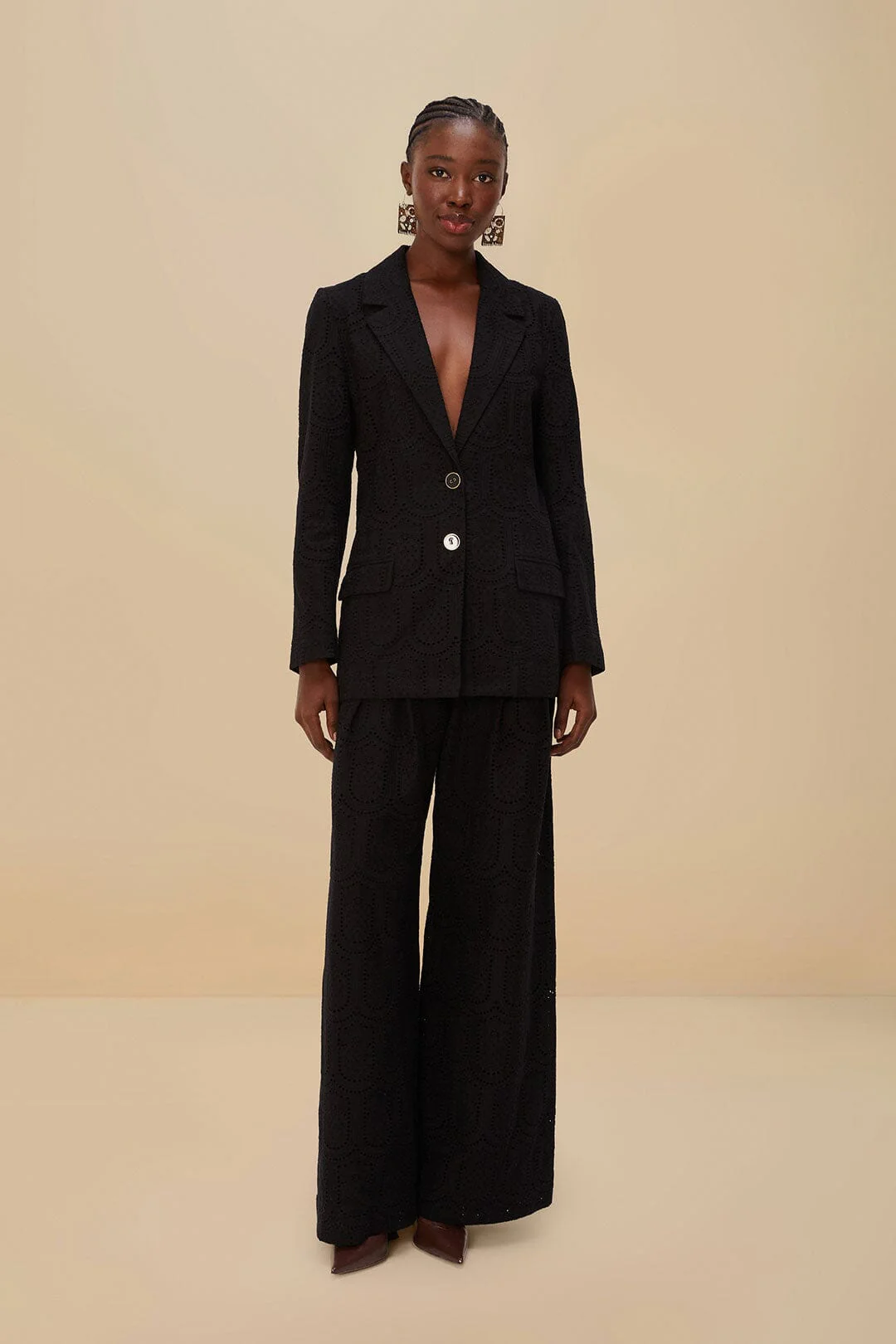 Black Eyelet Blazer - Image 4