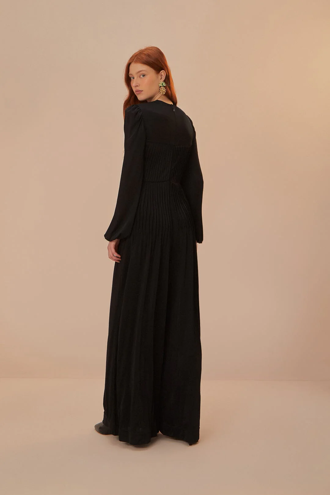 Black Long Sleeve Knot Jumpsuit - Image 4