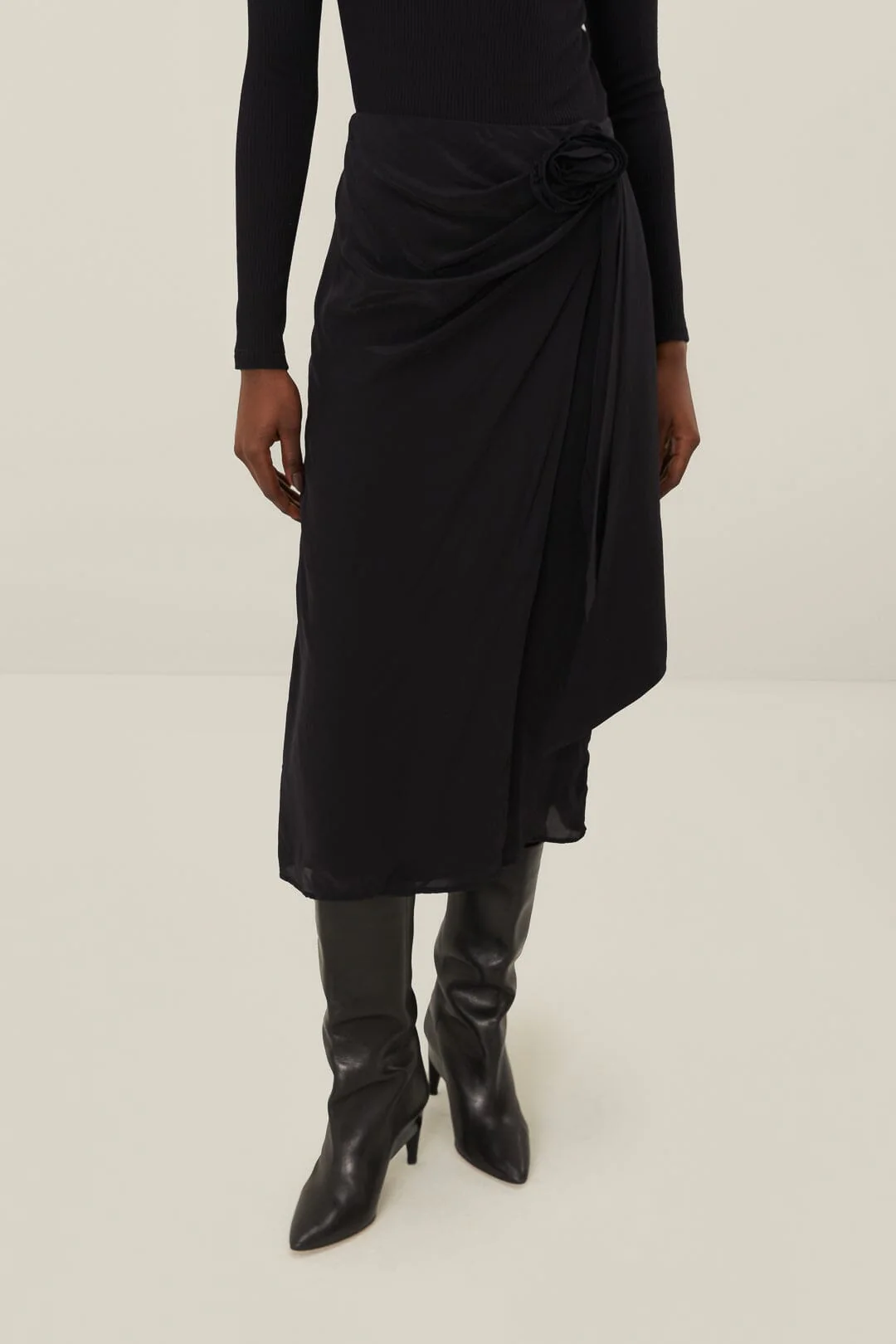 Black Midi Skirt - Image 2