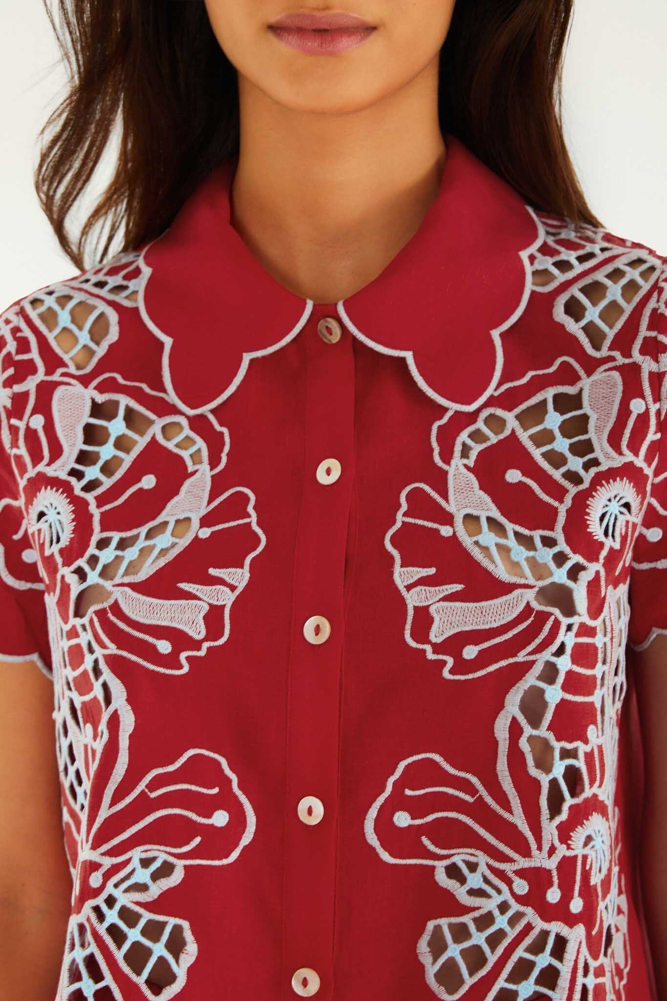 Blouse With Embroidery And Buttons - Image 2