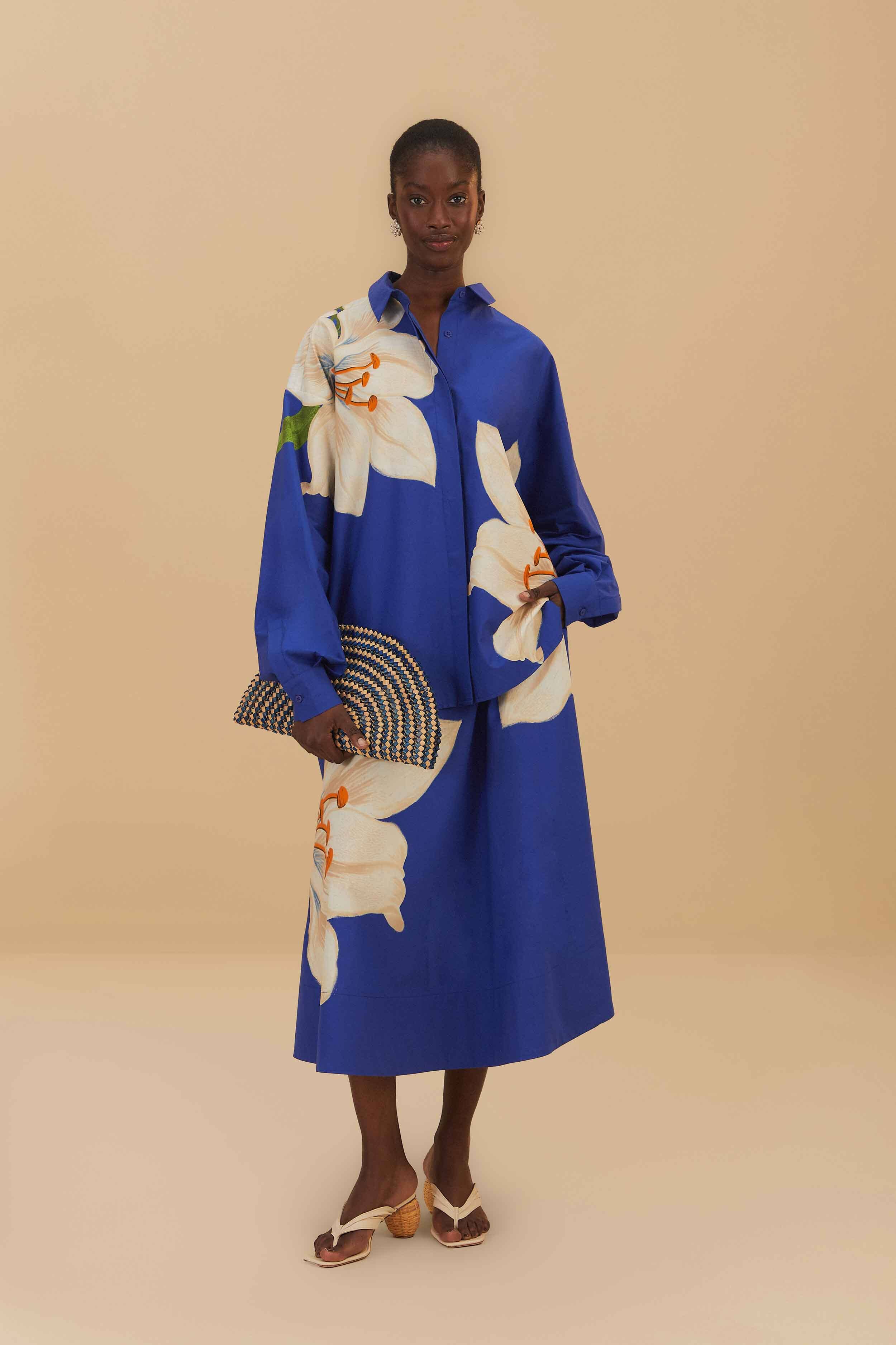 Blue Flower Skirt - Image 2