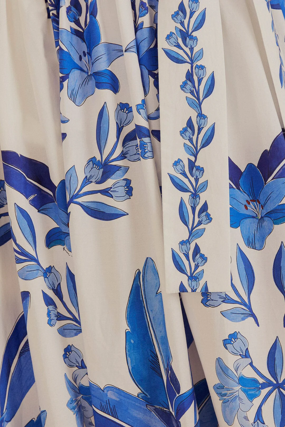 Off-White Blue Yard Organic Cotton Midi Skirt - Image 5