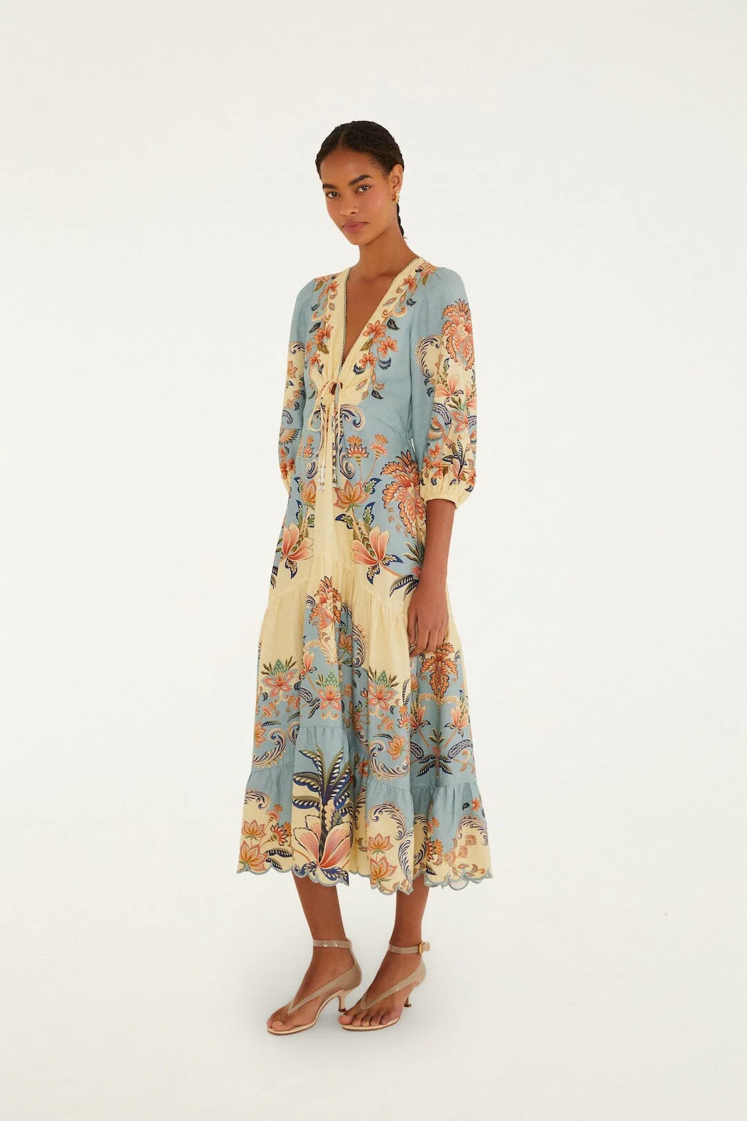 Butter Yellow Boho Beauty Lenzing™ Ecovero™ Euroflax™ Maxi Dress - Image 4