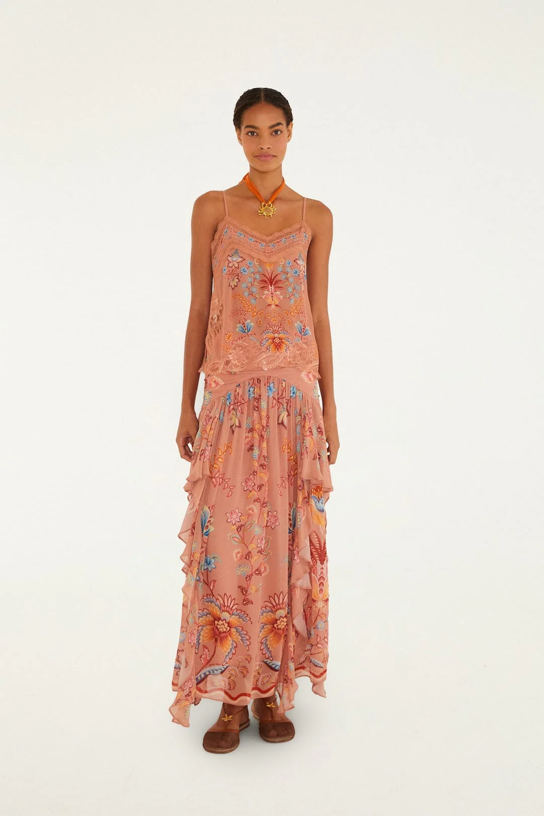 Mocha Boho Enhance Lace Blouse - Image 5