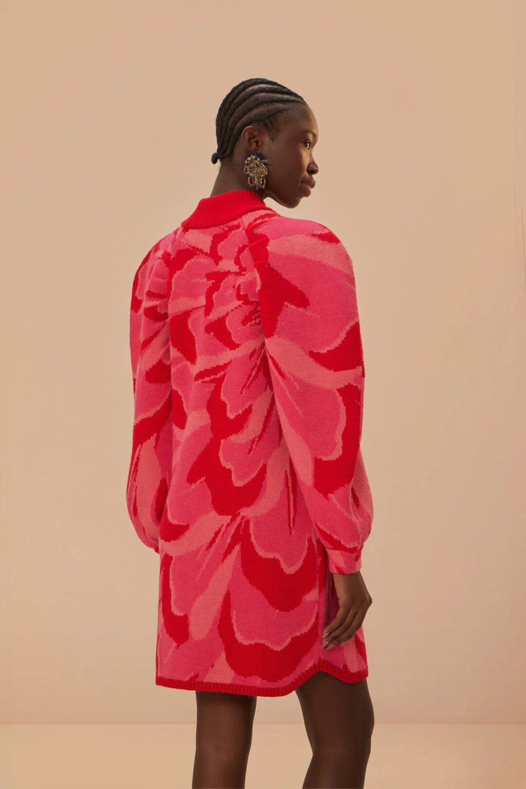 Bold Flower Knit Dress - Image 3