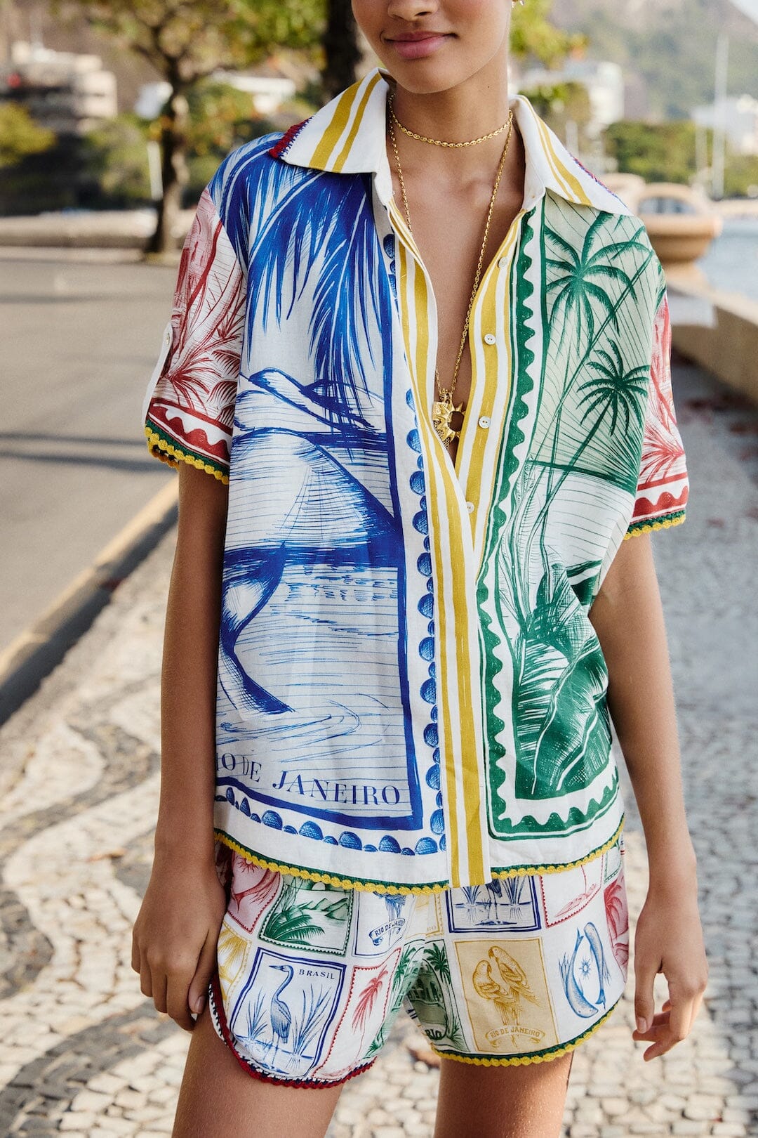 Multicolor Brasil Vintage Lenzing™ Ecovero™ Euroflax™ Shirt