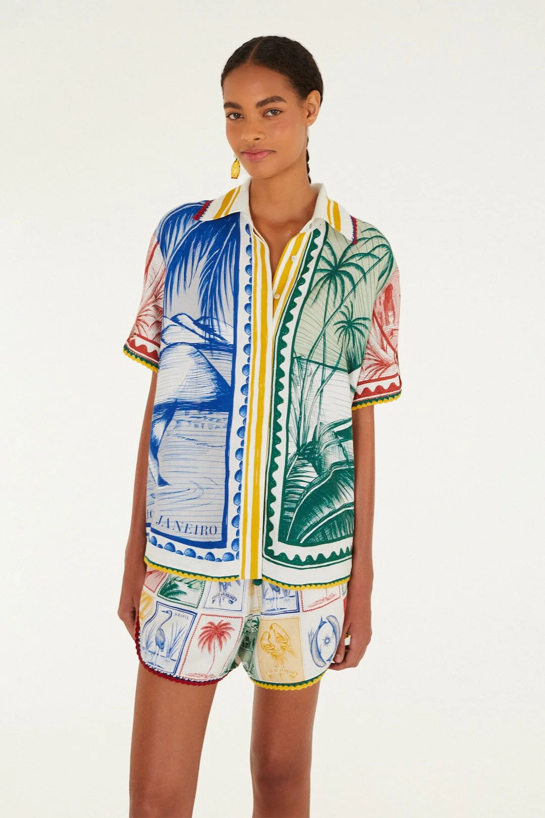 Multicolor Brasil Vintage Lenzing™ Ecovero™ Euroflax™ Shirt - Image 3