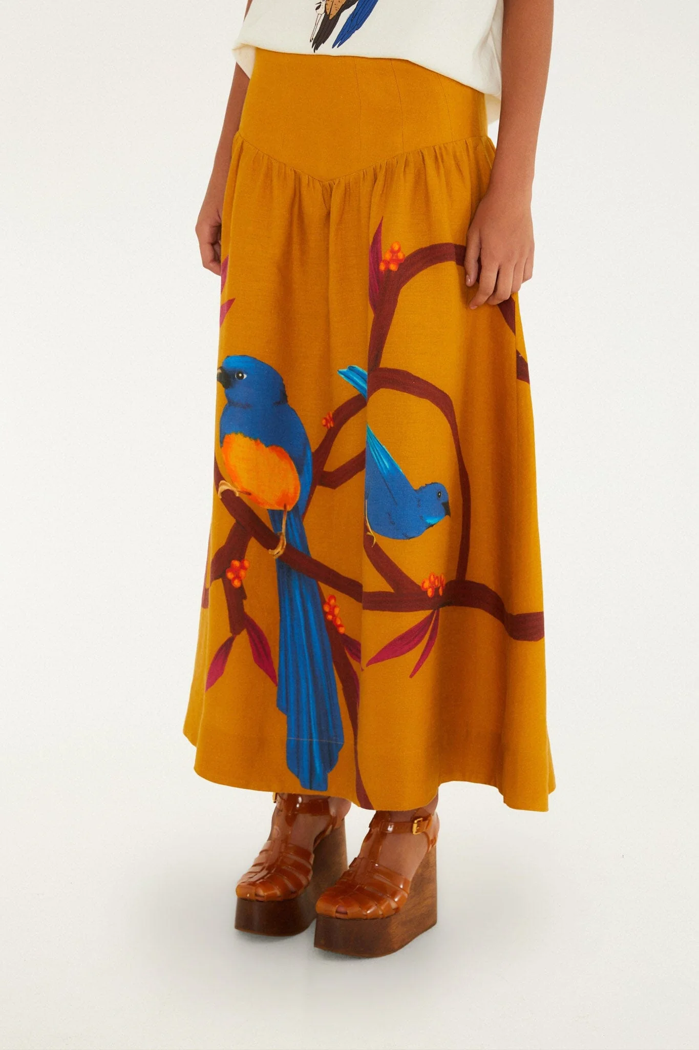 Brown Euroflax™ Premium Linen Maxi Skirt - Image 2