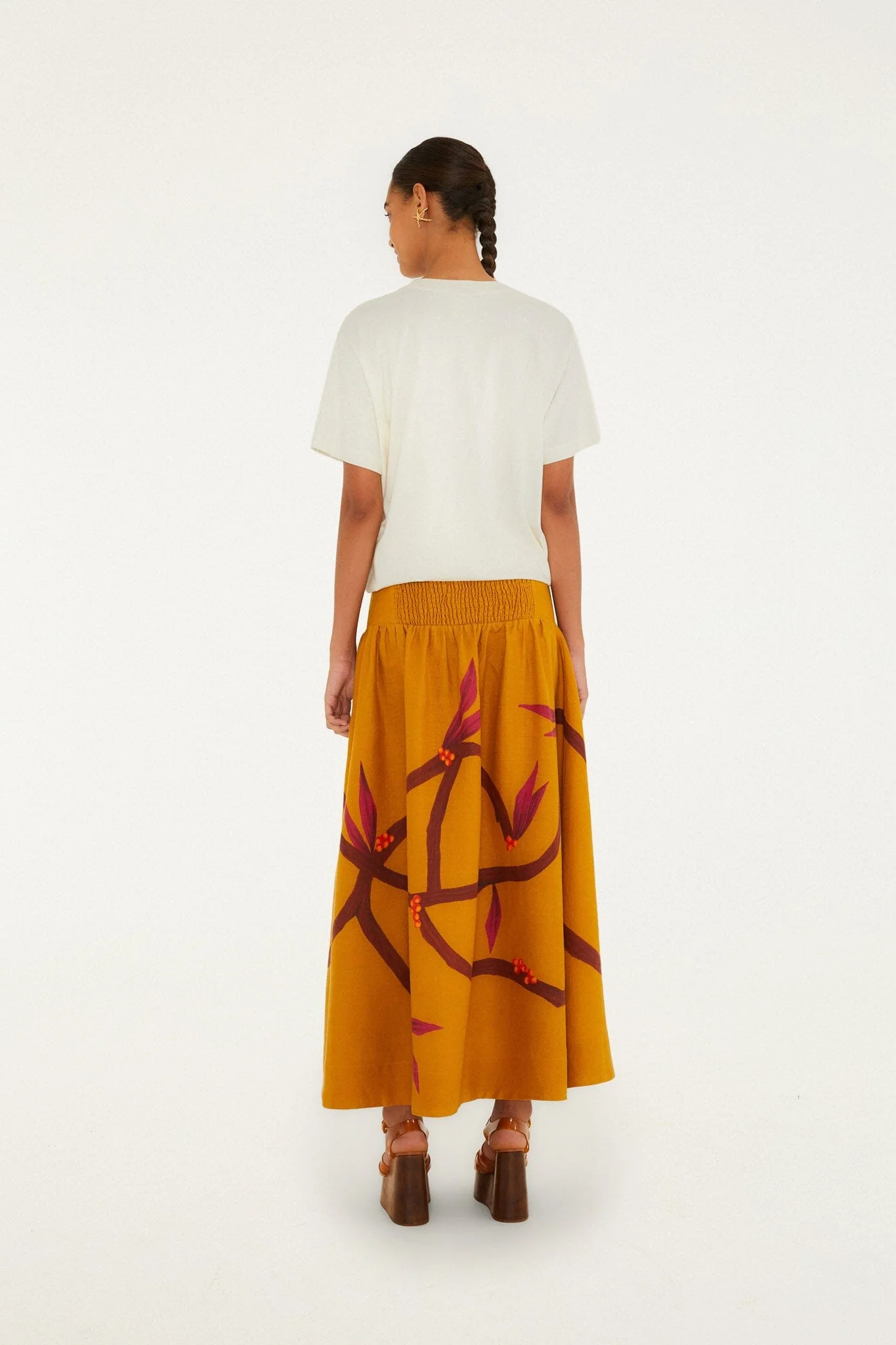 Brown Euroflax™ Premium Linen Maxi Skirt - Image 3