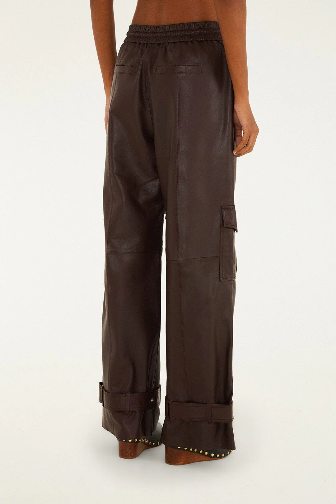 Burgundy Leather Pants - Image 4