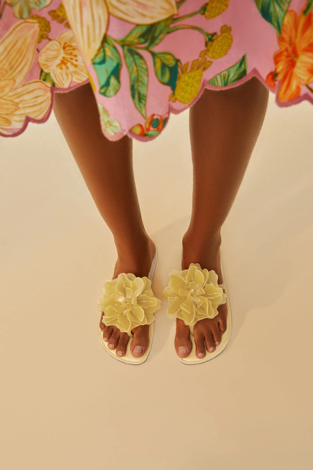 Buttermilk Flower Jelly Flat Sandal - Image 6