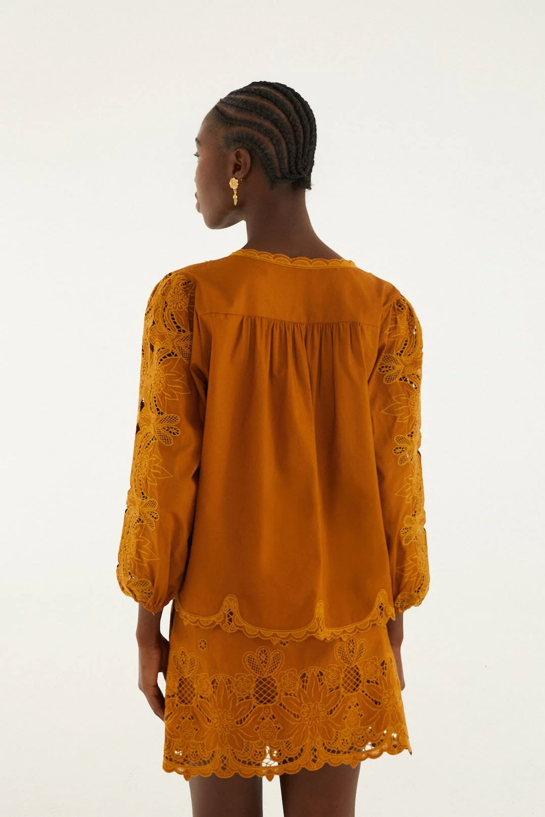Camel Richelieu Long Sleeve Blouse - Image 3