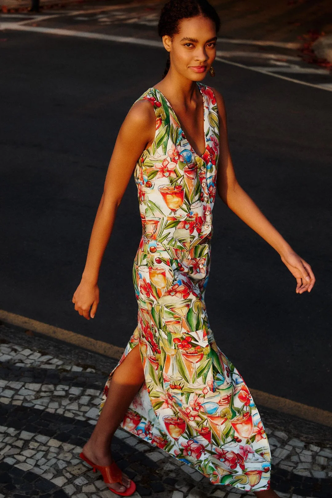 Off-White Sand Cocktail Euroflax™ Premium Linen Midi Skirt