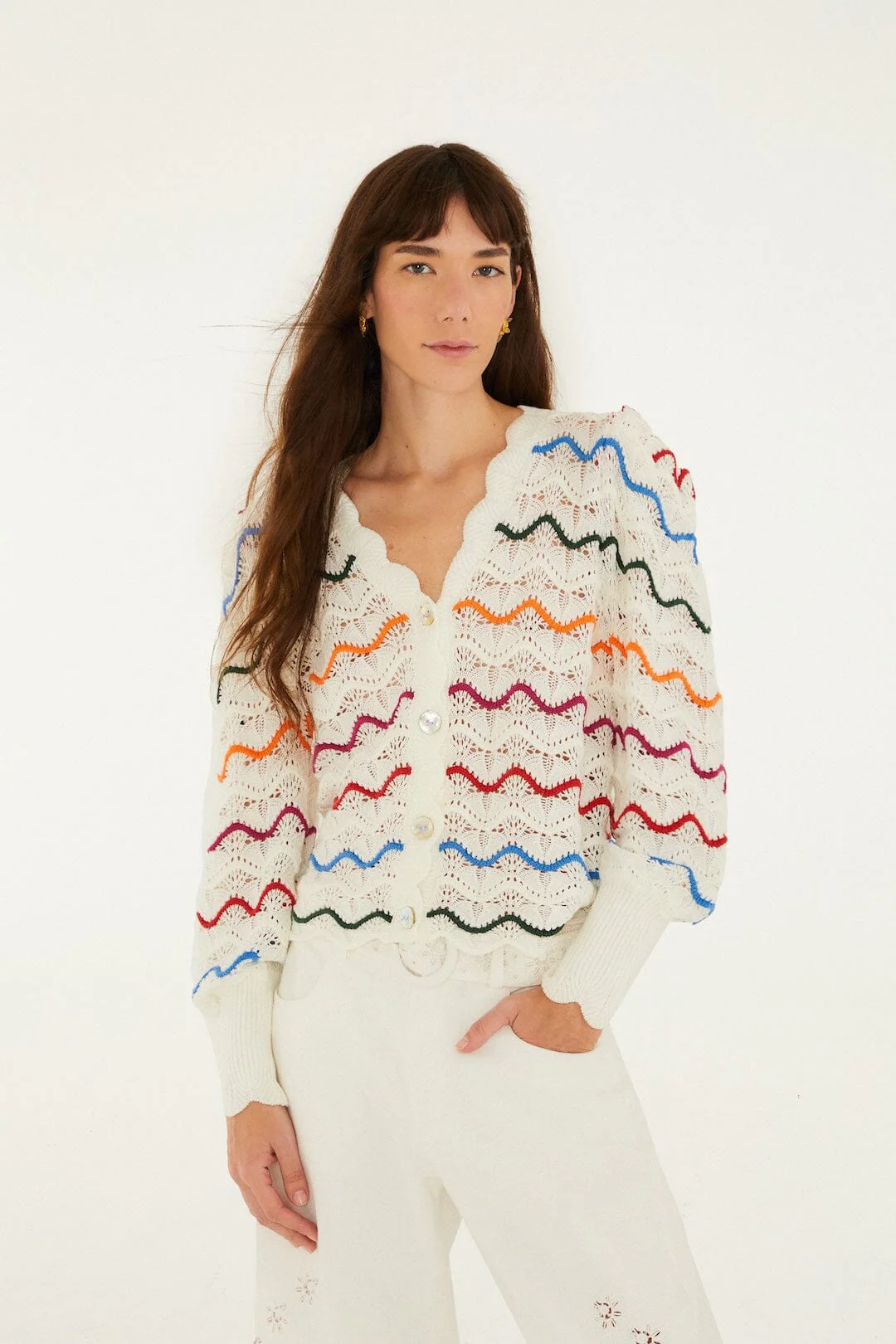 Colorful Stripes Knit Cardigan