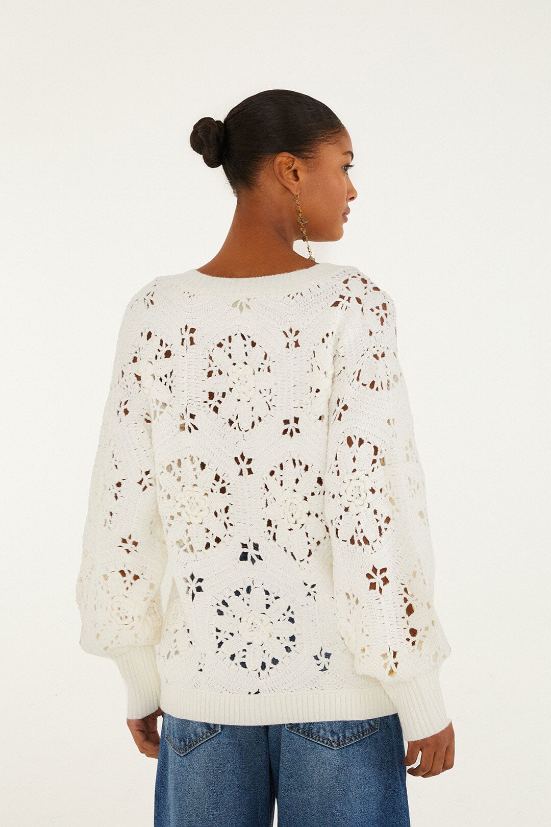 Off-White Crochet 3d Flower Knit Cardigan - Image 3