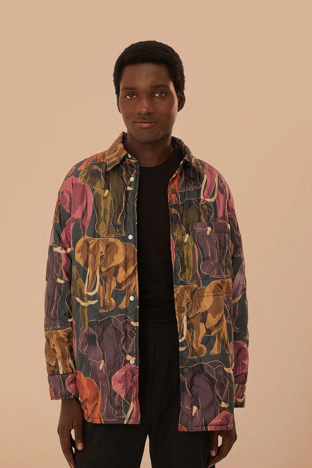 Elephants Reversible Puffer Shirt - Image 2