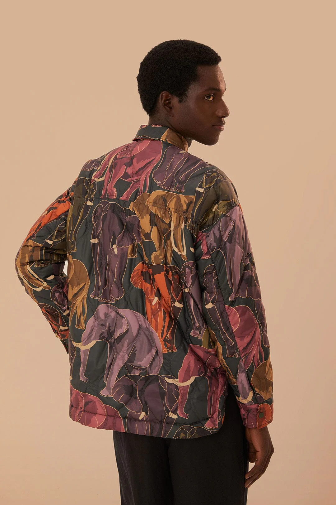 Elephants Reversible Puffer Shirt - Image 5