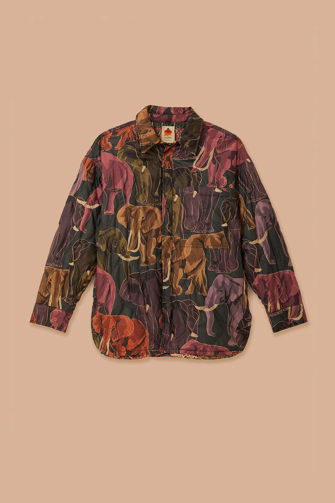Elephants Reversible Puffer Shirt - Image 8