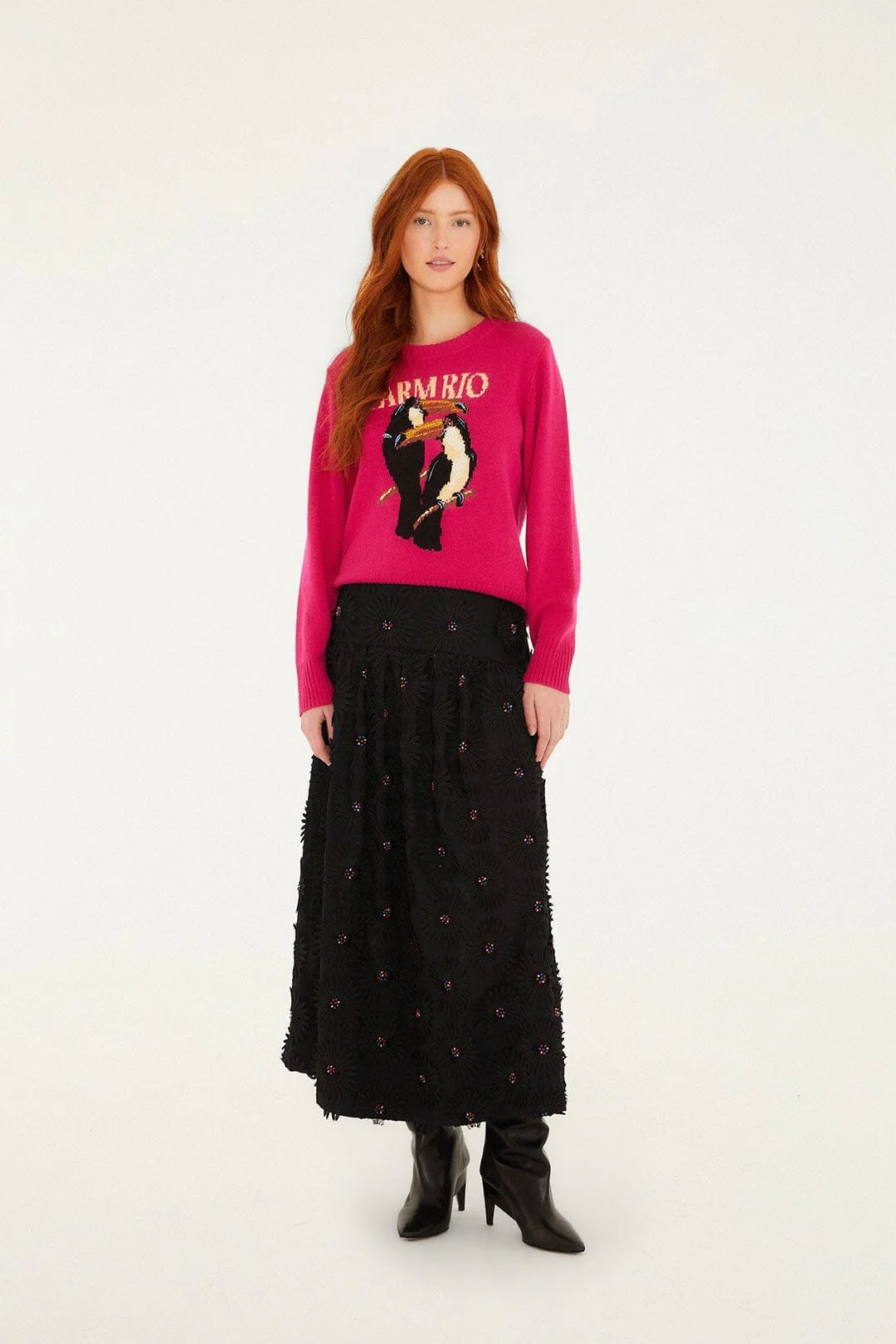 Pink Farm Rio Toucan Knit Sweater - Image 4