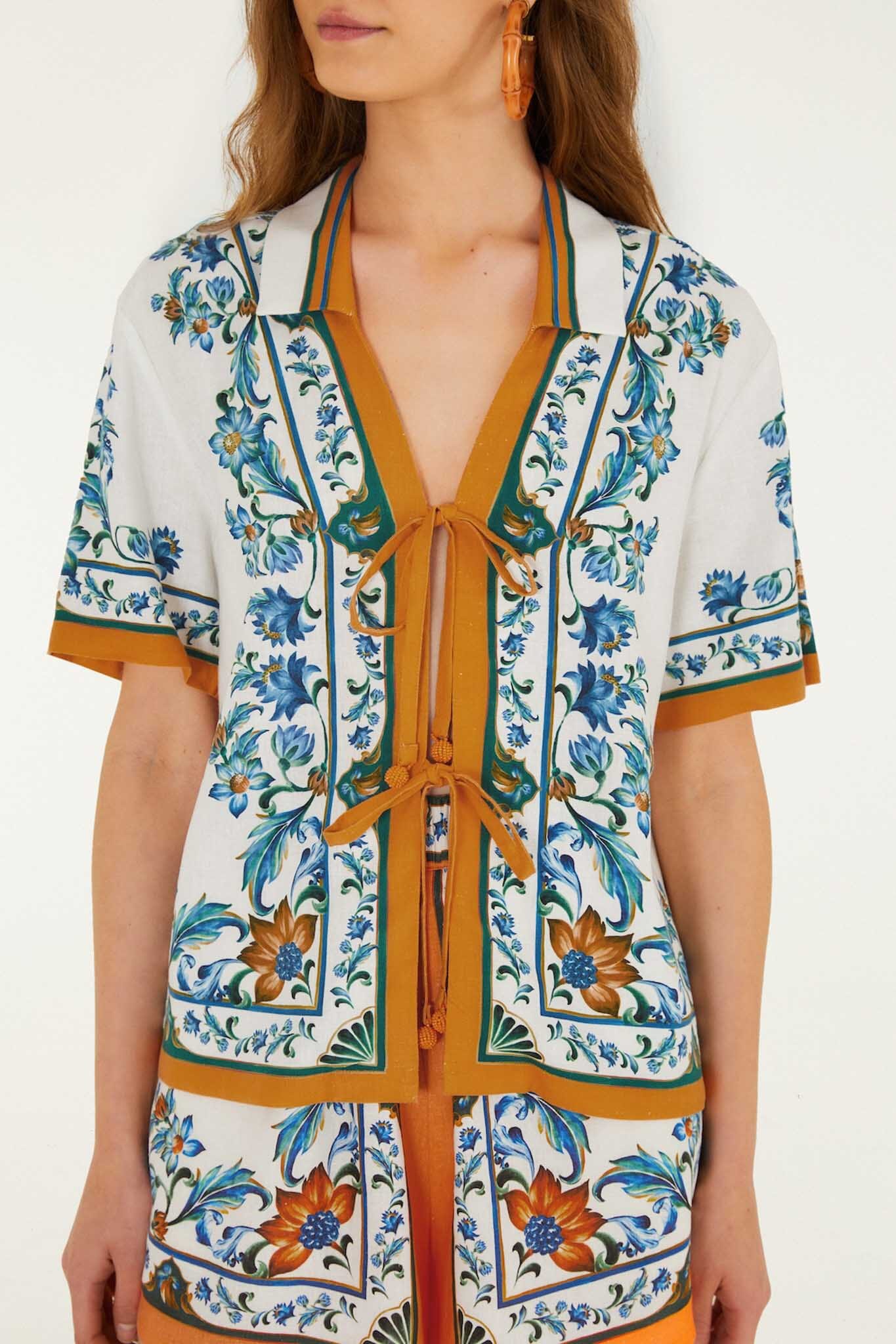 Off-White Flora Tile Blouse - Image 2