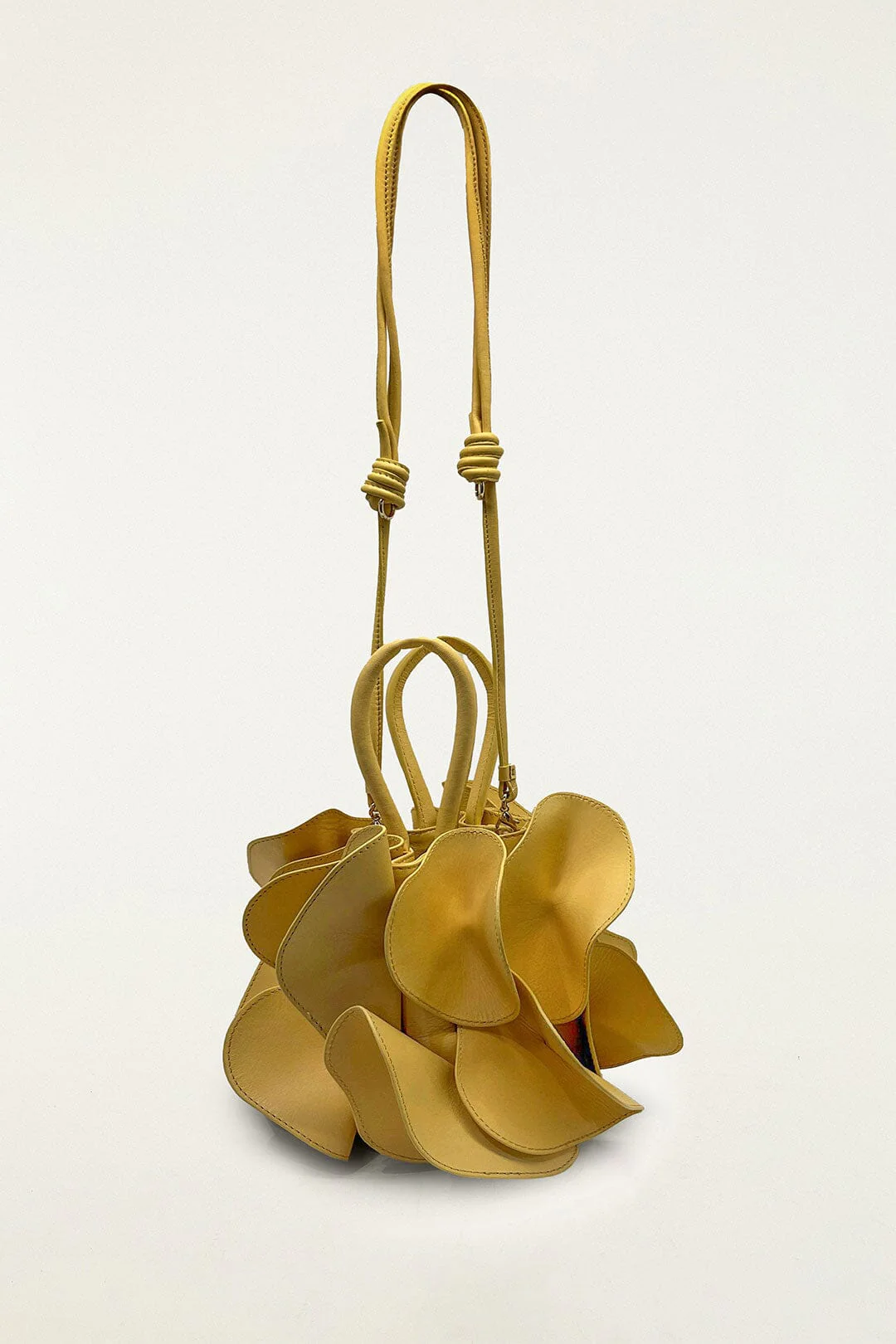 Pink Red Leather Flower Bag - Image 2