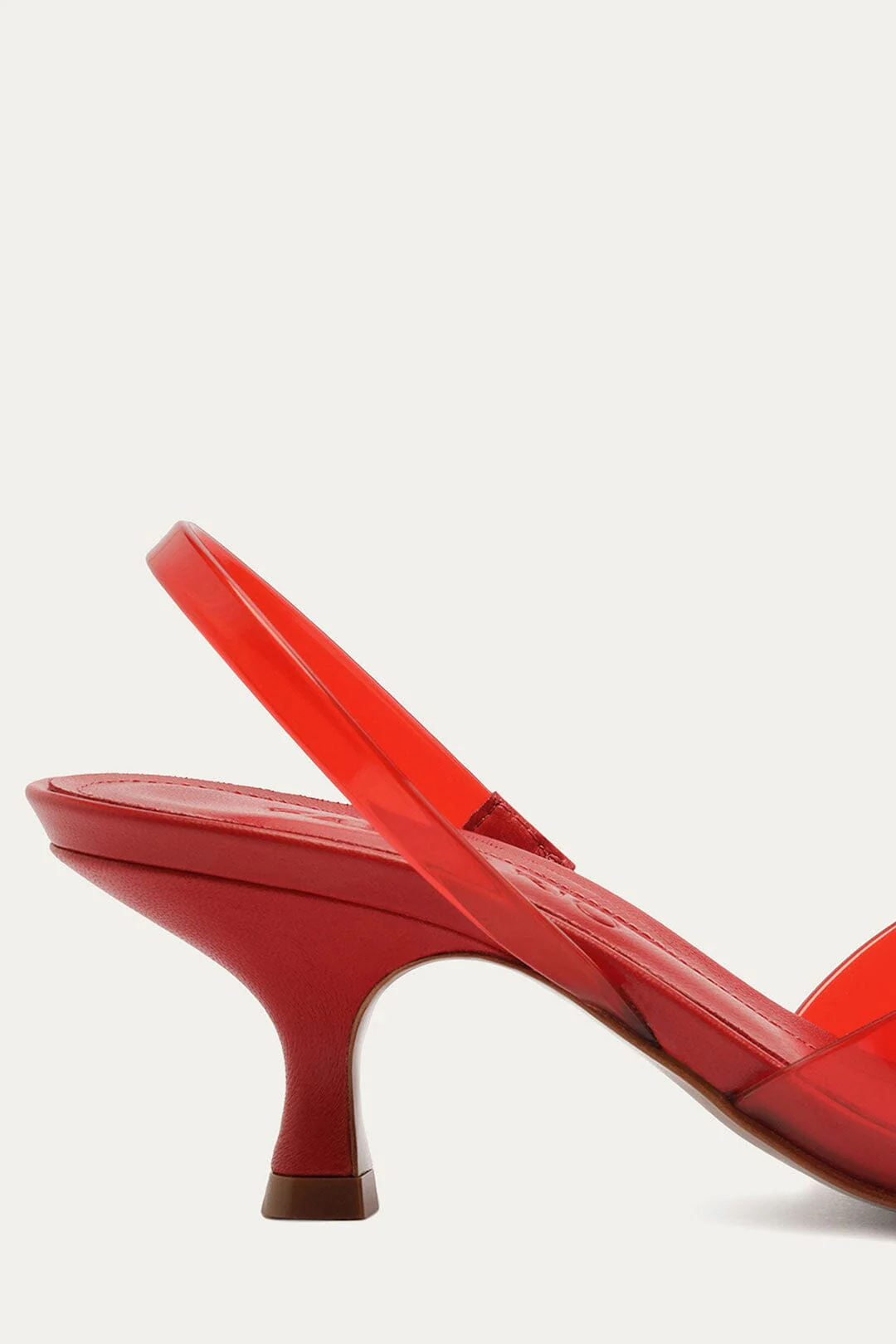 Red Flower Jelly Heeled Sandal - Image 6