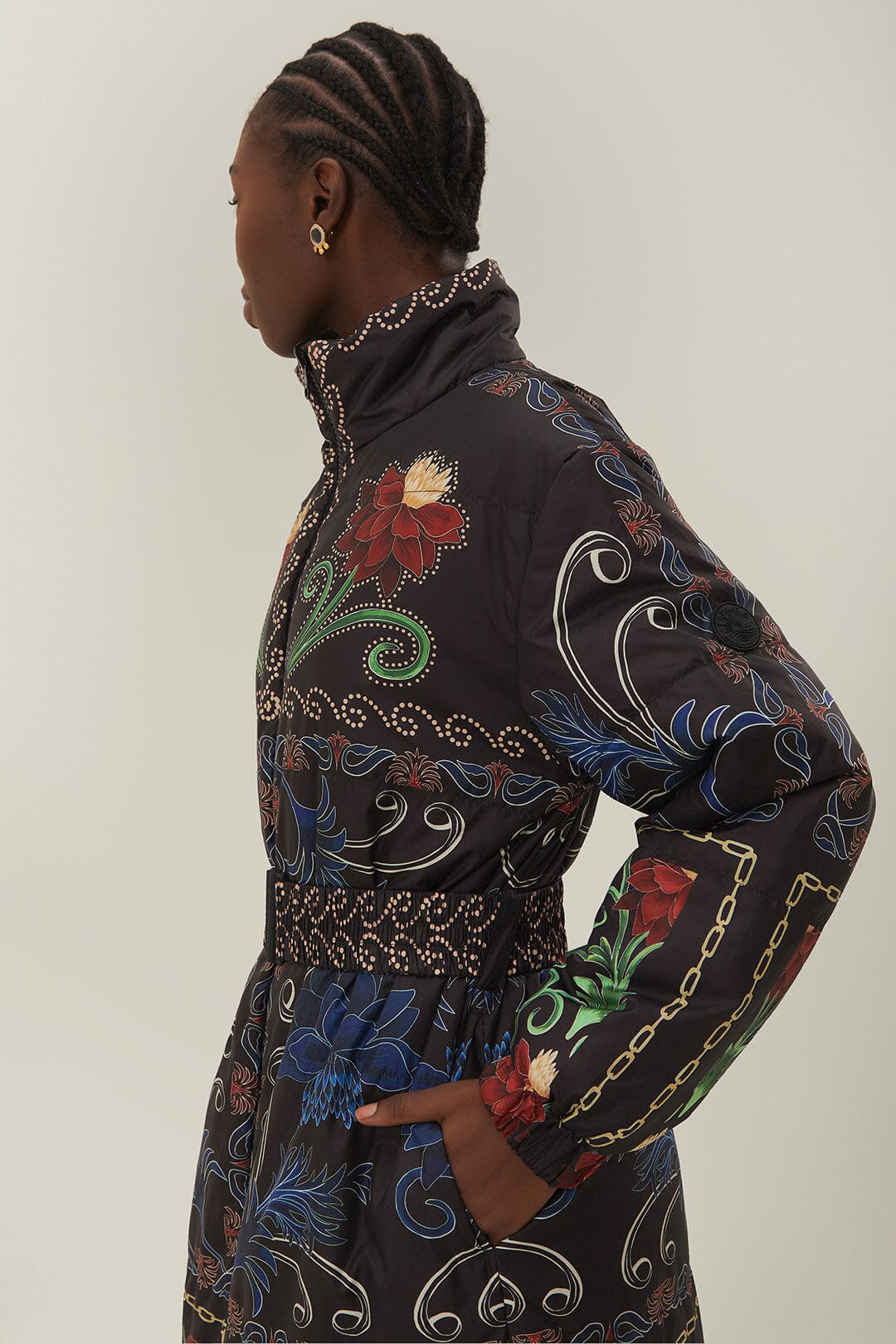 Reversible Flowing Beauty Puffer Jacket - Image 5