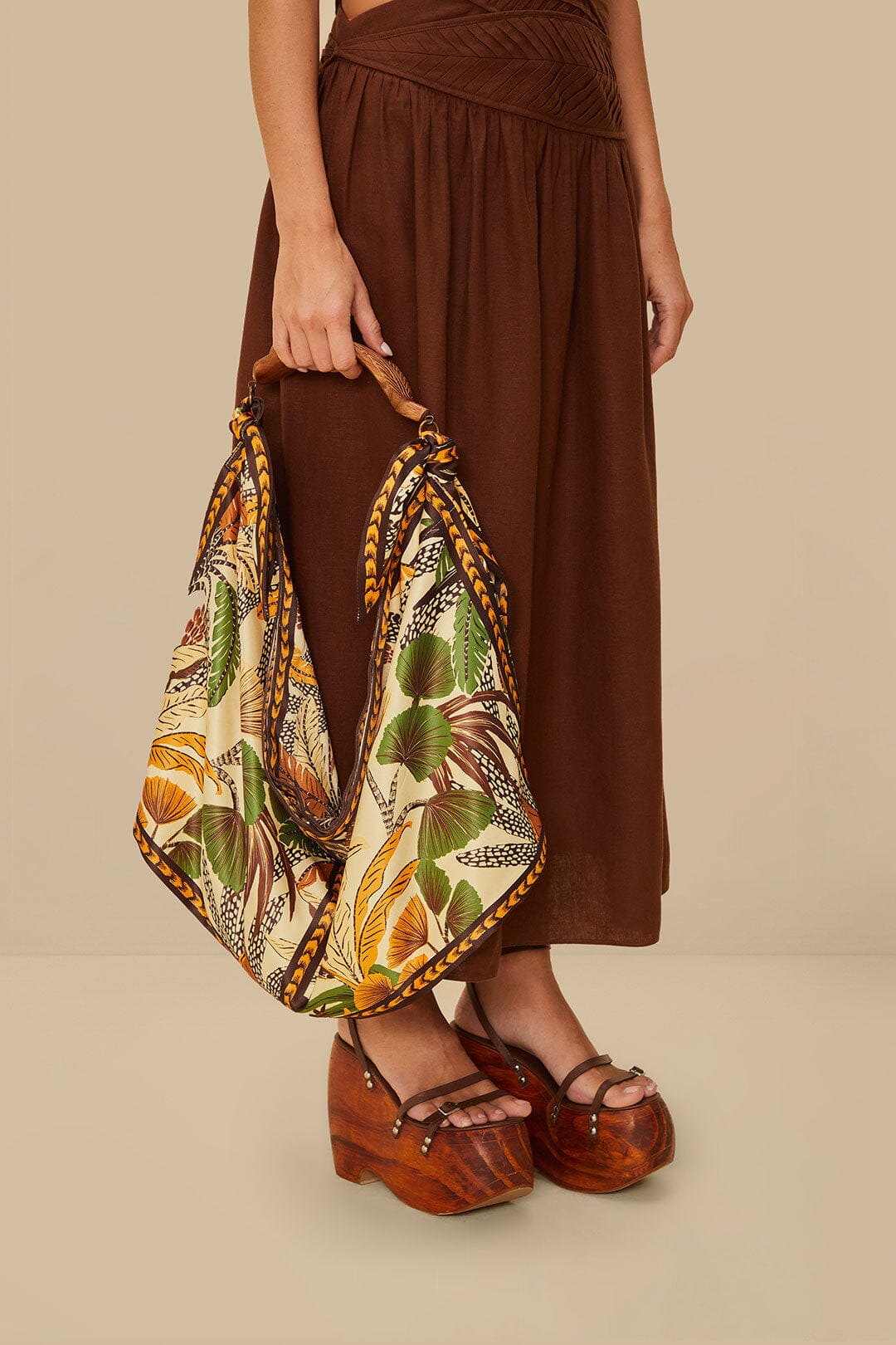 Foliage Sketch Scarf Tote Bag - Image 5