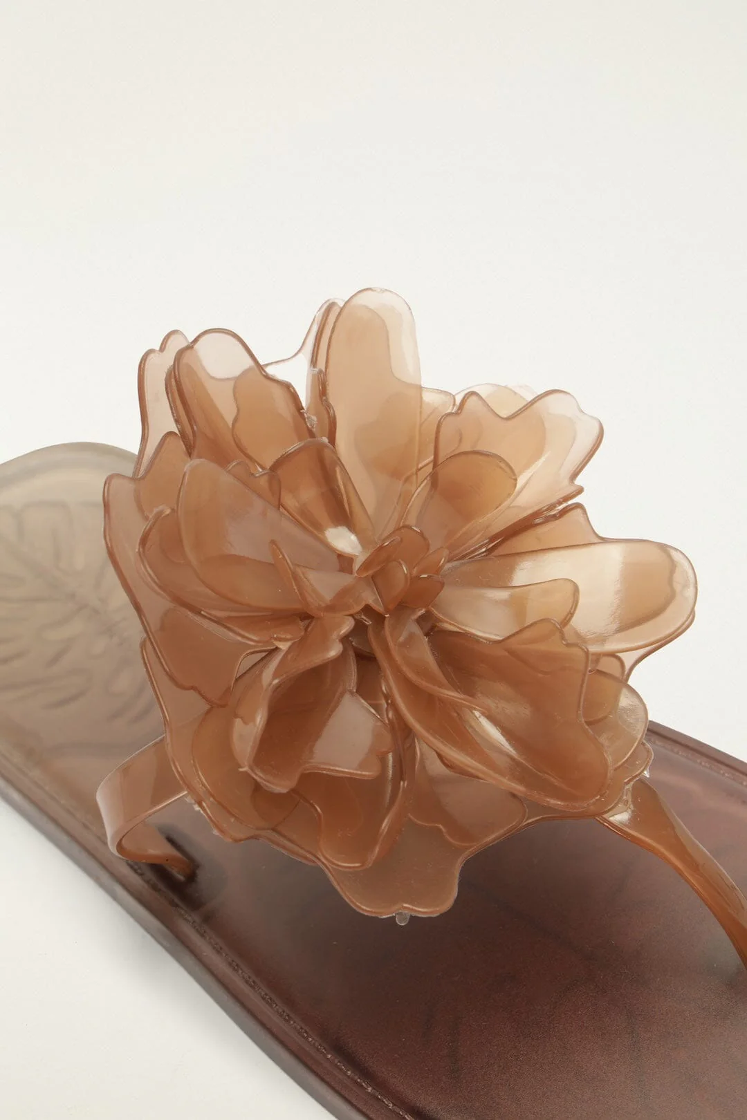 Caramel Jelly Flower Flat Sandal - Image 4