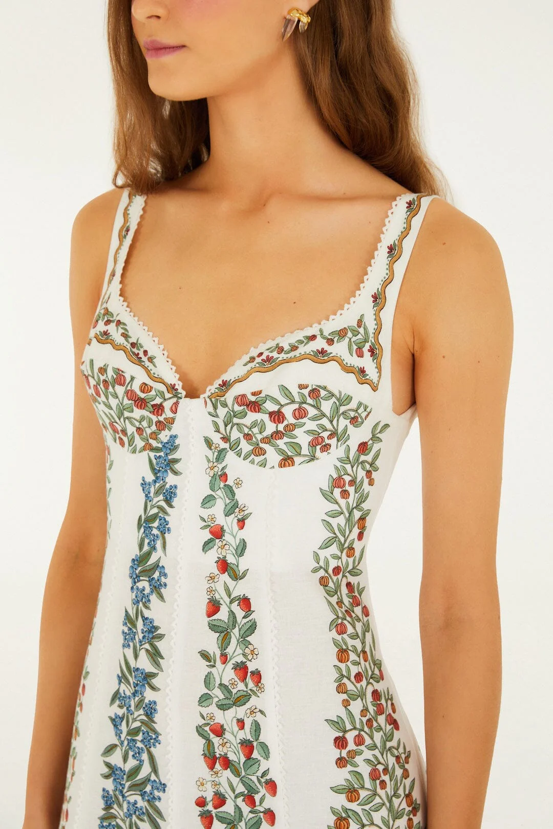 Off-White Fruit Beauty Lenzing™ Ecovero™ Euroflax™ Maxi Dress - Image 2
