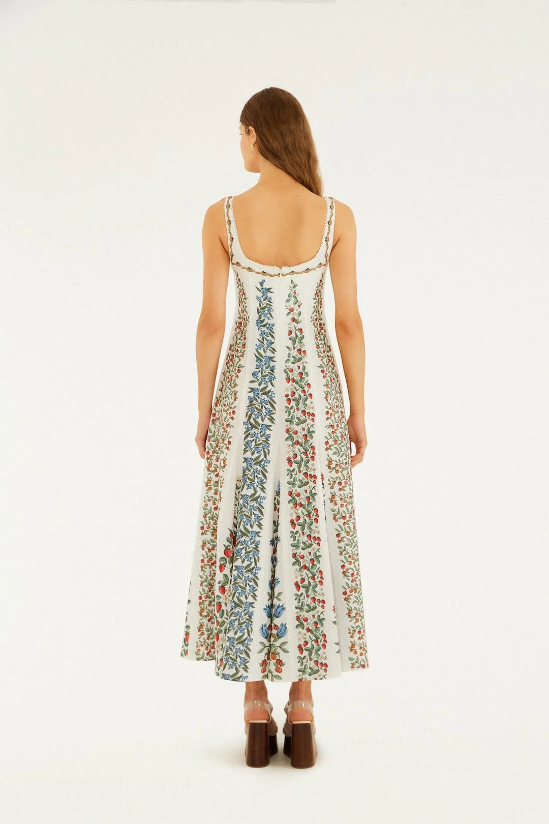 Off-White Fruit Beauty Lenzing™ Ecovero™ Euroflax™ Maxi Dress - Image 3