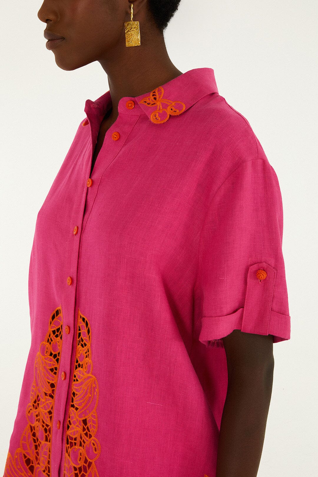 Pink Fruit Richelieu Artisanal Euroflax™ Premium Linen Shirt - Image 2
