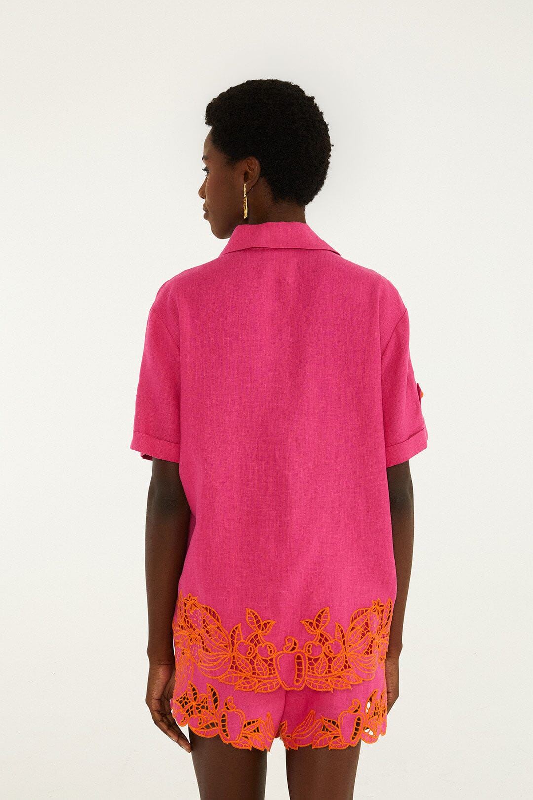 Pink Fruit Richelieu Artisanal Euroflax™ Premium Linen Shirt - Image 3