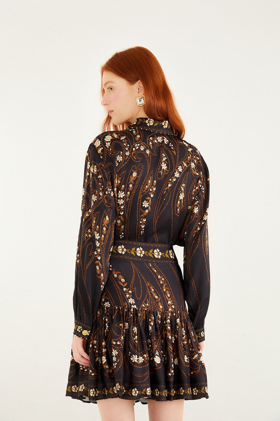 Black Garden Belted Lenzing™ Ecovero™ Viscose Mini Skirt - Image 4
