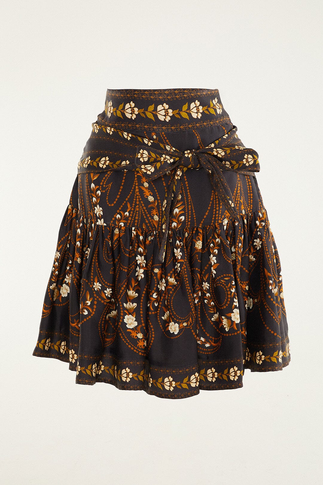 Black Garden Belted Lenzing™ Ecovero™ Viscose Mini Skirt - Image 5