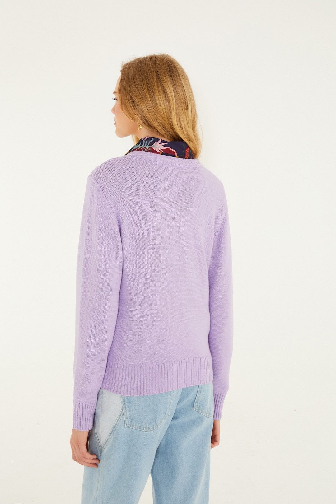 Lilac Going Bananas Knit Sweater - Image 3