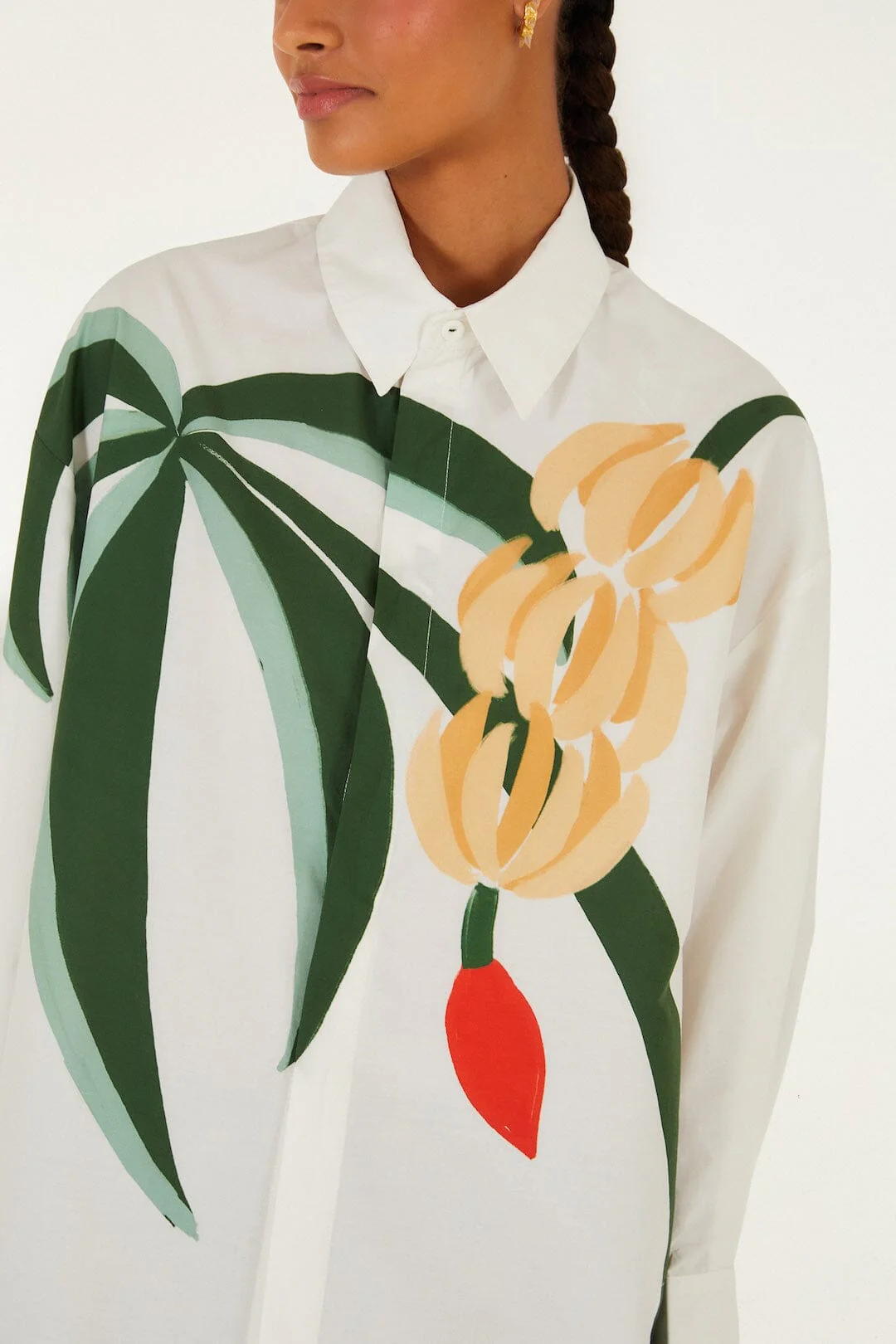 Graphic Banana Tree Organic Cotton Applique Shirt - Image 2